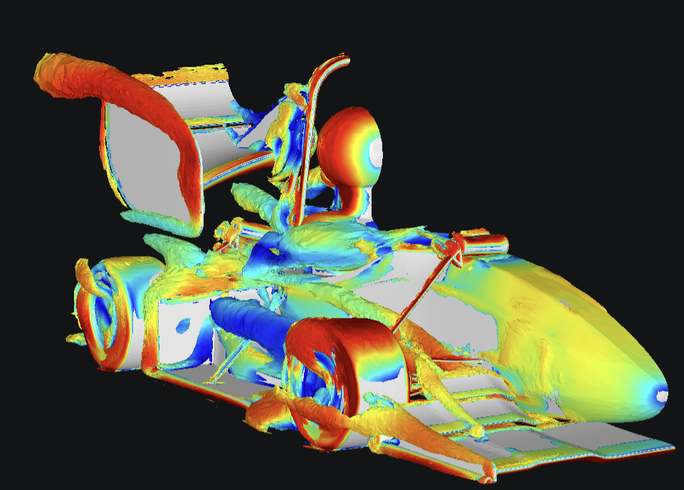 Carnegie Mellon Racing full-car CFD visualization